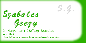 szabolcs geczy business card